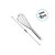 Fouet Batedor De Aço Inox - Arame Flexível - 25cm - 1 unidade - Rizzo - Imagem 3