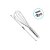Fouet Batedor De Aço Inox - Arame Flexível - 29cm - 1 unidade - Rizzo - Imagem 3