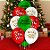 Balão de Festa Redondo Decorado 9"23cm Boas Festas - Verde, Vermelho e Branco - 25 unidades - Regina - Rizzo - Imagem 1