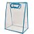 Sacola Transparente Fosca Pvc Alça Plana Azul Claro - 40x30x12cm - 10 unidades - 10 unidades - Cromus - Rizzo - Imagem 1