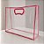 Sacola Transparente Fosca Horizontal Pvc Alça Plana Rosa Claro - 22x30x9cm - 1 unidade - 1 unidade - Cromus - Rizzo - Imagem 1