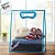 Sacola Transparente Fosca Horizontal Pvc Alça Plana Azul Claro - 22x30x9cm - 1 unidade - 1 unidade - Cromus - Rizzo - Imagem 1