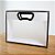Sacola Transparente Fosca Horizontal Pvc Alça Plana Preta - 22x30x9cm - 1 unidade - 1 unidade - Cromus - Rizzo - Imagem 1