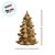 Enfeite Decorativo de Natal - Pinheiro de Ouro com Glitter - 26x16x16cm - 1 unidade - Cromus - Rizzo - Imagem 3
