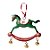 Enfeite Para Pendurar de Natal - Cavalo Verde com Guizo - 7x8x1cm - 1 unidade - Cromus - Rizzo - Imagem 1