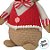 Peso de Porta Boneco Gingerbread - Touca Papai Noel - 15x9x26cm - 1 unidade - Cromus - Rizzo - Imagem 3