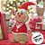 Peso de Porta Boneco Gingerbread - Touca Papai Noel - 15x9x26cm - 1 unidade - Cromus - Rizzo - Imagem 5
