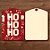 Tag Decorativa de Natal - HoHoHo - 7x5cm - 10 unidades - Rizzo - Imagem 1