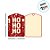 Tag Decorativa de Natal - HoHoHo - 7x5cm - 10 unidades - Rizzo - Imagem 3