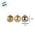 Bolas de Natal em Tubo - Ouro Fosco com Glitter - 4x4cm  - 6 unidades - Cromus - Rizzo - Imagem 2