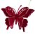 Enfeite Para Pendurar de Natal - Borboleta Glitter Vinho - 14x12x6cm - 1 unidade - Cromus - Rizzo - Imagem 2