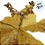 Poinsétia Decorativa - Veludo Dourado Com Glitter - 26cm - 1 unidade - Rizzo - Imagem 2