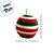 Bola de Natal - Branco com Espiral Vermelho e Verde - 8cm - 1 unidade - Rizzo - Imagem 3