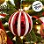 Bola de Natal - Vermelho com Listras Brancas - 15cm - 1 unidade - Rizzo - Imagem 4