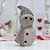 Enfeite Decorativo de Natal com Luz - Boneco de Neve com Cachecol - Prata - 24cm - 1 unidade - Rizzo - Imagem 1