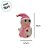 Enfeite Decorativo de Natal com Luz - Boneco de Neve com Cachecol - Rosa - 18cm - 1 unidade - Rizzo - Imagem 2