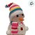 Enfeite Decorativo de Natal com Luz - Boneco de Neve com Cachecol - Rosa/Azul/Branco/Amarelo - 18cm - 1 unidade - Rizzo - Imagem 3