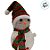 Enfeite Decorativo de Natal com Luz - Boneco de Neve com Cachecol - Vermelho e Verde - 24cm - 1 unidade - Rizzo - Imagem 3