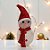 Enfeite Decorativo de Natal com Luz - Boneco de Neve com Cachecol - Vermelho - 24cm - 1 unidade - Rizzo - Imagem 1