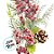 Galho Decorativo de Natal - Folhas e Frutas com Neve - 35x15x6cm - 1 unidade - Cromus - Rizzo - Imagem 2