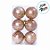 Bolas de Natal - Champanhe com Glitter Branco - 8x8cm - 6 unidades - Cromus - Rizzo - Imagem 2