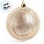 Bolas de Natal - Champanhe com Glitter Branco - 10x10cm - 4 unidades - Cromus - Rizzo - Imagem 3