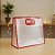 Sacola Transparente Fosca Pvc Alça Plana Vermelho - 22x26x10cm - 12 unidades - Rizzo - Imagem 1