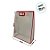 Sacola Transparente Fosca Pvc Alça Plana Vermelho - 40x30x12cm - 12 unidades - Rizzo - Imagem 3