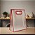 Sacola Transparente Fosca Pvc Alça Plana Vermelho - 27x21x11cm - 12 unidades - Rizzo - Imagem 1