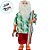 Papai Noel Decorativo em Pé Surfista - Verde e Vermelho - 45cm - 1 unidade - Rizzo - Imagem 2