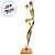 Escultura em Metal com Base de Madeira - 12x55x12cm - 1 unidade - Rizzo - Imagem 2