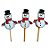 Pick Decorativo de Natal - Boneco de Neve - 12cm - 20 unidades - Silver - Rizzo - Imagem 3