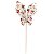 Pick Decorativo de Páscoa - Orelhas Florais - Branco Pastel - 1 unidade - Cromus - Rizzo - Imagem 1