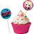 Pick Decorativo para Doces - Arlequina - 8 unidades - Festcolor - Rizzo - Imagem 1