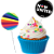 Pick para Docinho Festa Now United - 08 Unidades - Festcolor -  Festas - Imagem 1