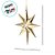 Enfeite Para Pendurar de Natal - Estrela Ouro 8 Pontas - 12x10cm - 1 unidade - Cromus - Rizzo - Imagem 3