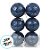 Bolas de Natal - Glitter Azul Marinho - 8cm - 6 unidades - Cromus - Rizzo - Imagem 3