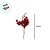 Galho Decorativo de Natal - Vermelho - 26cm - 1 unidade - Cromus - Rizzo - Imagem 2