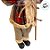 Papai Noel Decorativo em Pé com Saco e Mastro - Vermelho Xadrez - 45cm - 1 unidade - Rizzo - Imagem 4