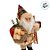 Papai Noel Decorativo em Pé com Saco e Mastro - Vermelho Xadrez - 20cm - 1 unidade - Rizzo - Imagem 3