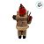 Papai Noel Decorativo em Pé com Saco e Mastro - Vermelho Xadrez - 20cm - 1 unidade - Rizzo - Imagem 5