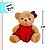 Ursa de Pelúcia - Roupa Vermelha e Laço - 25cm - 1 unidade - Cromus - Rizzo - Imagem 2