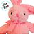 Coelho de Pelucia Rosa com Laço - Rosa - 10x34cm - 1 unidade - Cromus - Rizzo - Imagem 2