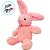 Coelho de Pelucia Rosa com Laço - Rosa - 10x34cm - 1 unidade - Cromus - Rizzo - Imagem 3