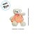 Urso de Pelúcia Branco - Vestido Rosa Claro - 14x27cm - 1 unidade - Rizzo - Imagem 4