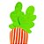 Enfeite Decorativo de Páscoa - Cenoura Listrada Branco, Laranja e Verde - 18x6x6cm - 1 unidade - Cromus - Rizzo - Imagem 2