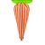 Enfeite Decorativo de Páscoa - Cenoura Listrada Branco, Laranja e Verde - 18x6x6cm - 1 unidade - Cromus - Rizzo - Imagem 3