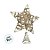 Topo Estrela Para Árvore de Natal - Dourado com Fios de Juta - 24x19cm - RZO02035  - 1 unidade - Rizzo - Imagem 2