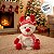 Pelúcia de Natal com Luz, Som e Movimento - Rena Branca com Globo de Neve - 30cm - 1 unidade - Rizzo - Imagem 7