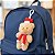 Chaveiro Urso de Pelúcia com Cachecol e Touca - Vermelho e Branco - 15cm - 1 unidade - Rizzo - Imagem 1